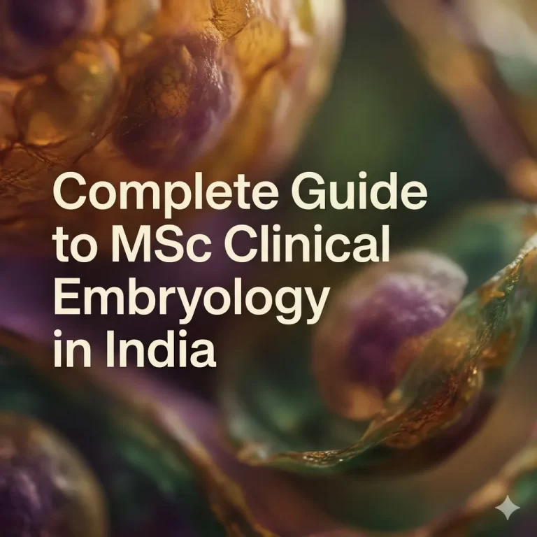 Complete Guide to MSc Clinical Embryology in India
