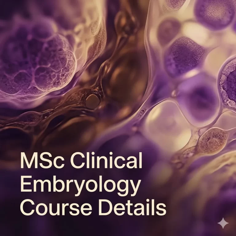 MSc Clinical Embryology Course Details